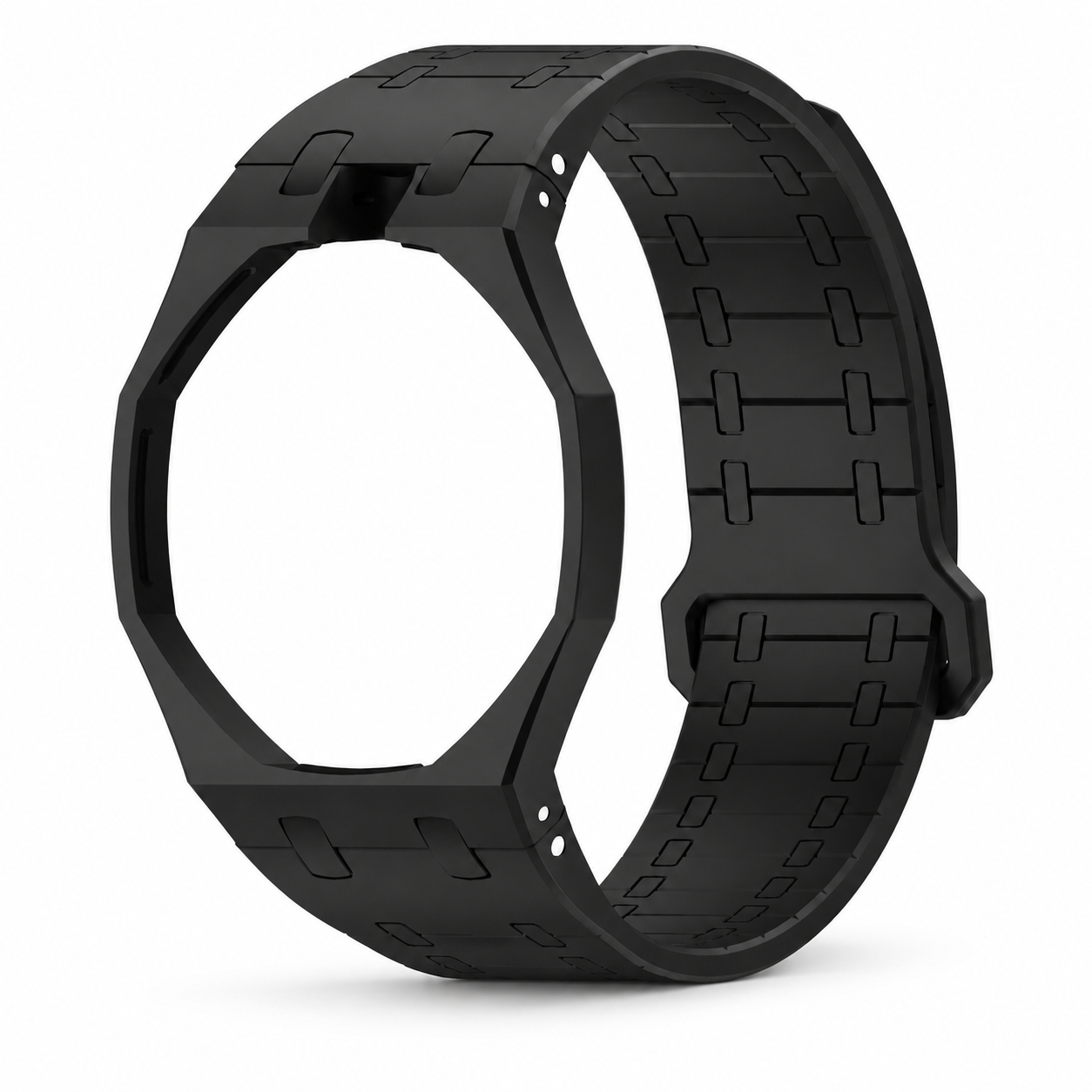 Bracelet de montre noir avec fermoir magnétique pour Swatch Royal POP.