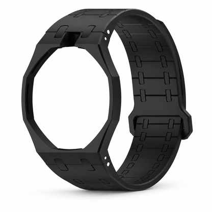Bracelet de montre noir avec fermoir magnétique pour Swatch Royal POP.