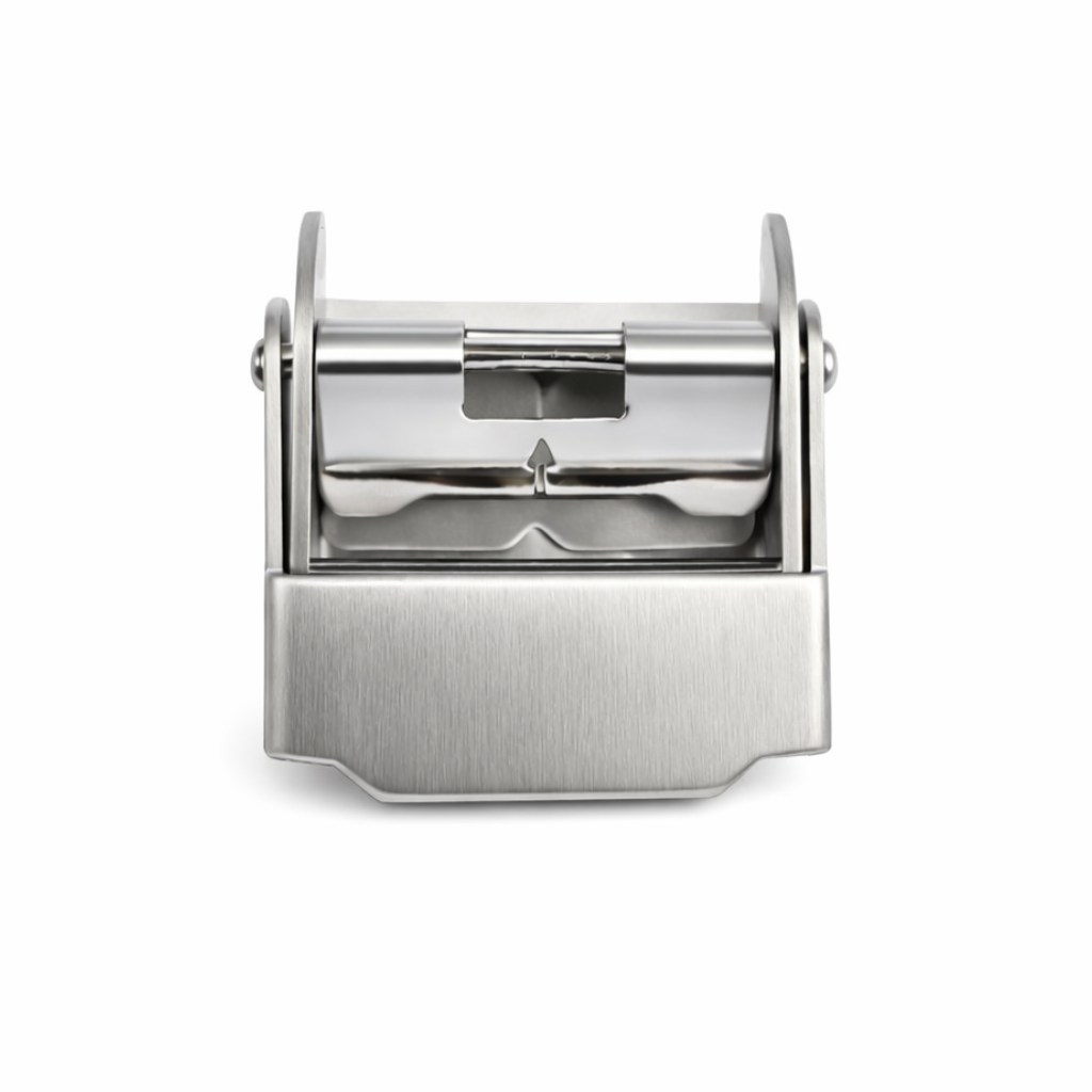 Masar Boucle, Fermoir - Bracelet de Montre épaisseur 1,6mm à 2,1mm - Acier (Maille Milanaise Ø 0,6mm) - Argent