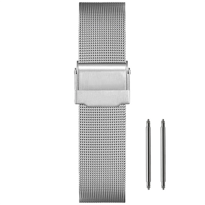 Masar Bracelet de montre Maille Milanaise Argent Mesh Ø 0,4mm – Universel