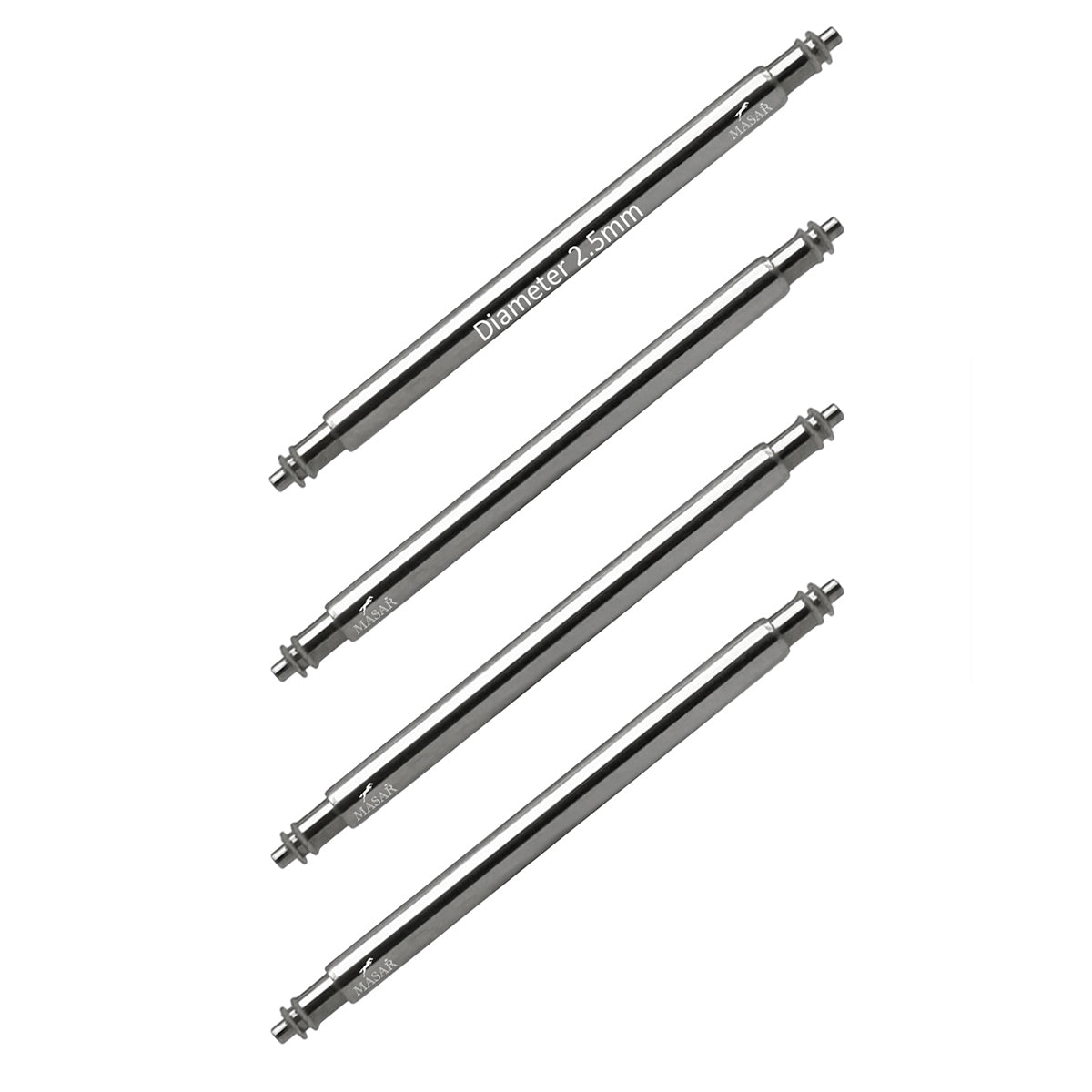 SLX Ø 2,5mm - Anse a molla per cinturino d'orologio - Acciaio inox 316L - 0,8mm - 4 Pz