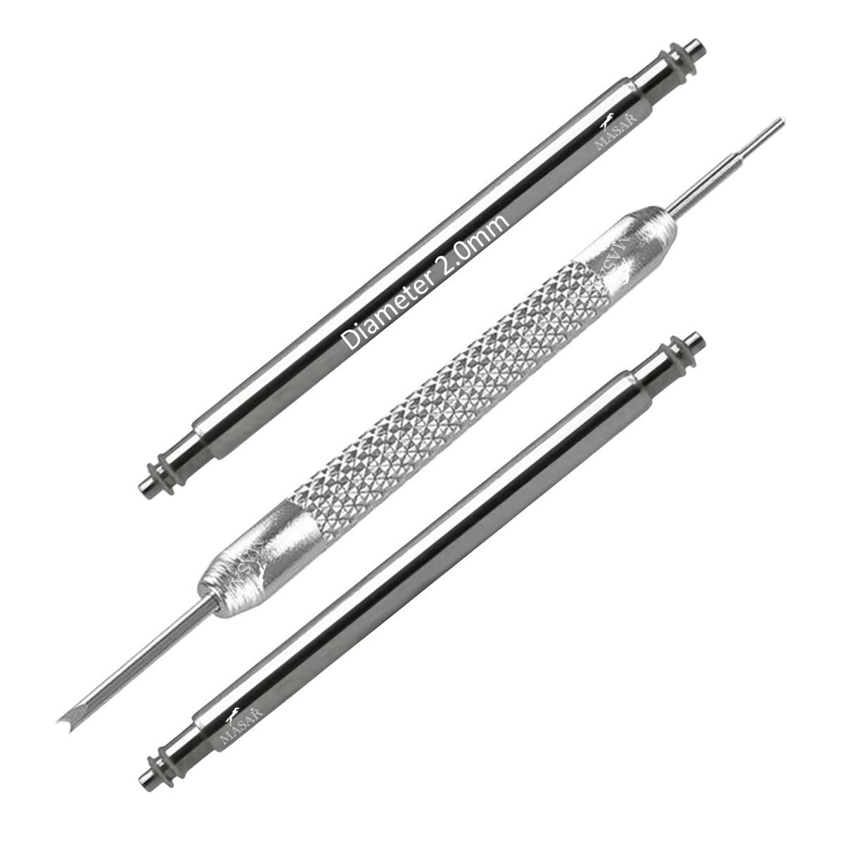 Masar Kit SLX Ø 2,0mm Barrettes à ressort pour bracelet de montre - Inox 316L - 0,8mm - 2 Pcs + 1 Outil