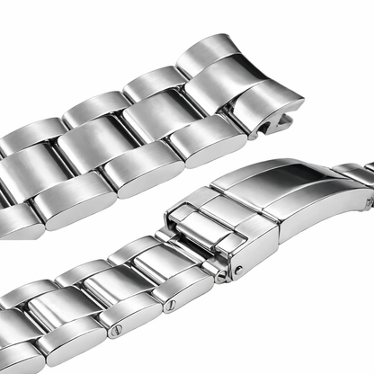 Cinturino per Orologio 20mm in Acciaio Inossidabile per Rolex Oyster massiccio / ricurvo - lucidato a specchio / spazzolato