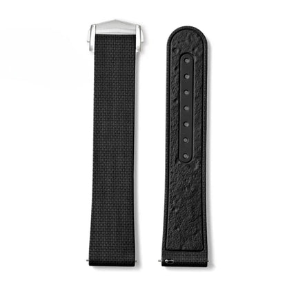 Men's 20mm FKM Rubber Watch Strap – Moonwatch Style – Fabric Texture - Quick Release