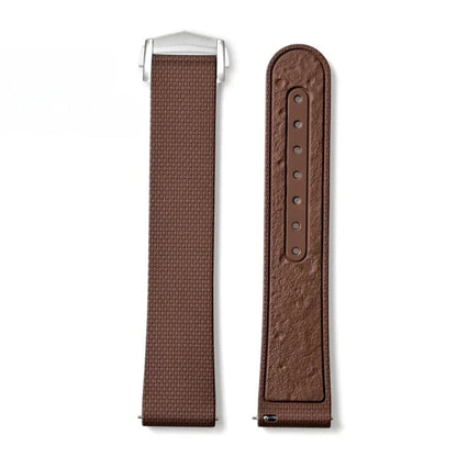 Men's 20mm FKM Rubber Watch Strap – Moonwatch Style – Fabric Texture - Quick Release