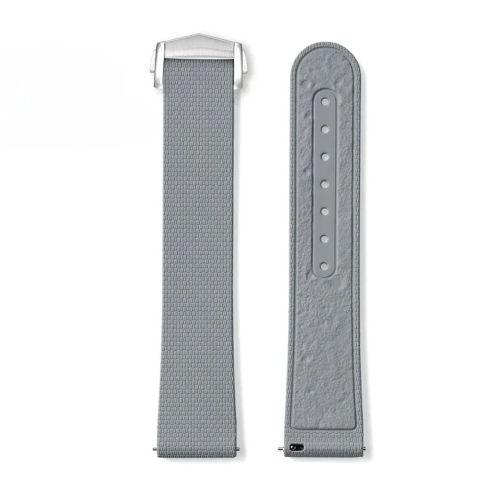 Men's 20mm FKM Rubber Watch Strap – Moonwatch Style – Fabric Texture - Quick Release