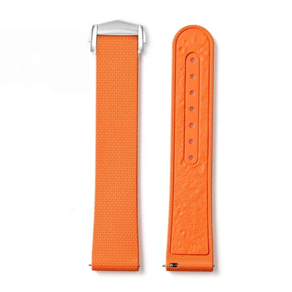 Men's 20mm FKM Rubber Watch Strap – Moonwatch Style – Fabric Texture - Quick Release
