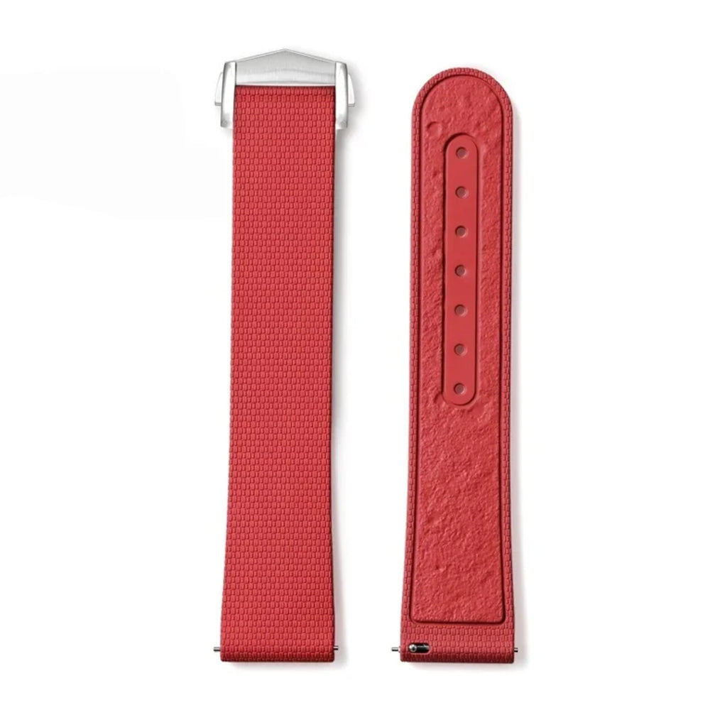 Men's 20mm FKM Rubber Watch Strap – Moonwatch Style – Fabric Texture - Quick Release