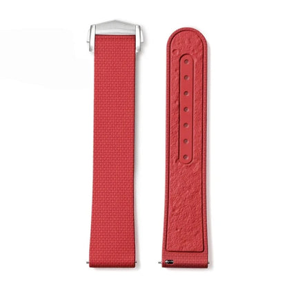 Men's 20mm FKM Rubber Watch Strap – Moonwatch Style – Fabric Texture - Quick Release