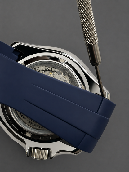 Masar Bracelet en Caoutchouc pour Seiko 5 GMT - 22mm Incurvé - Boucle Déployante