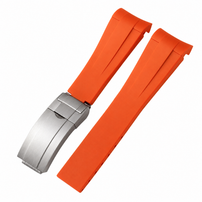Masar Bracelet en Caoutchouc pour Seiko 5 GMT - 22mm Incurvé - Boucle Déployante
