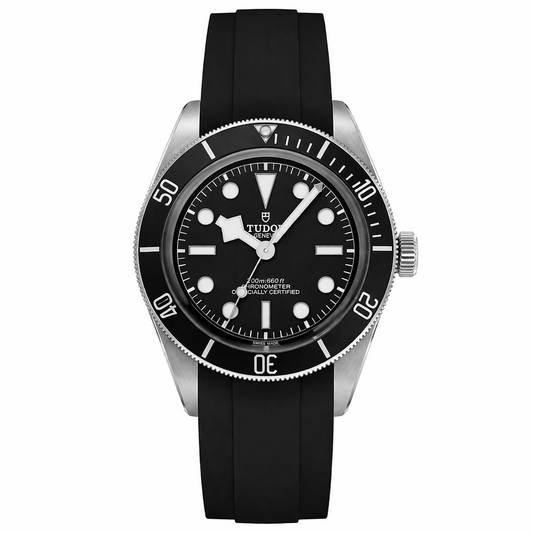 Masar Premium Bracelet en caoutchouc FKM 22mm pour Tudor Black Bay 41mm (2017 à 2023) - Incurvé