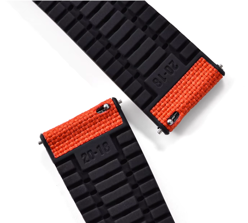 Cinturino per orologio ibrido in tessuto performante/silicone - Rapido - Universale