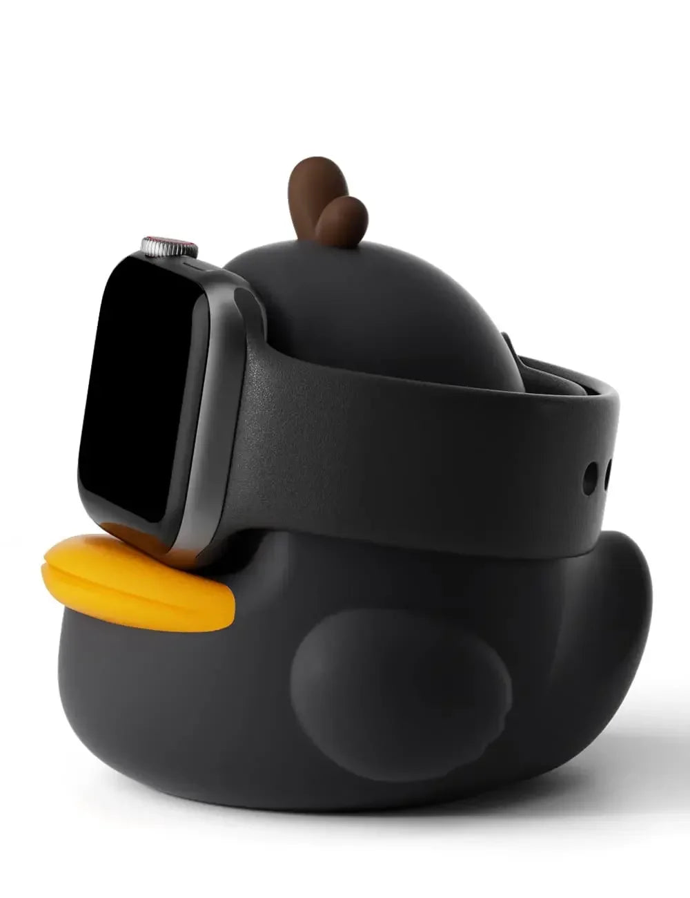 Masar Support Orologio e Supporto Caricabatterie per Apple Watch - Anatra in Silicone Design - 8cm x 8cm