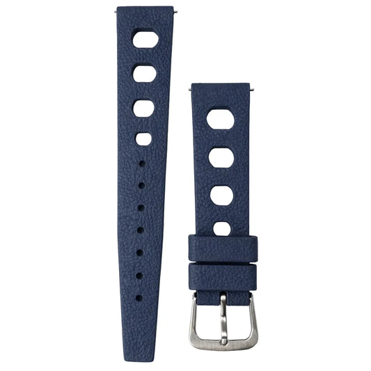 Masar Bracelet Montre Caoutchouc FKM - Rallye Perforé / Rapide - Boucle Ardillon - Universel