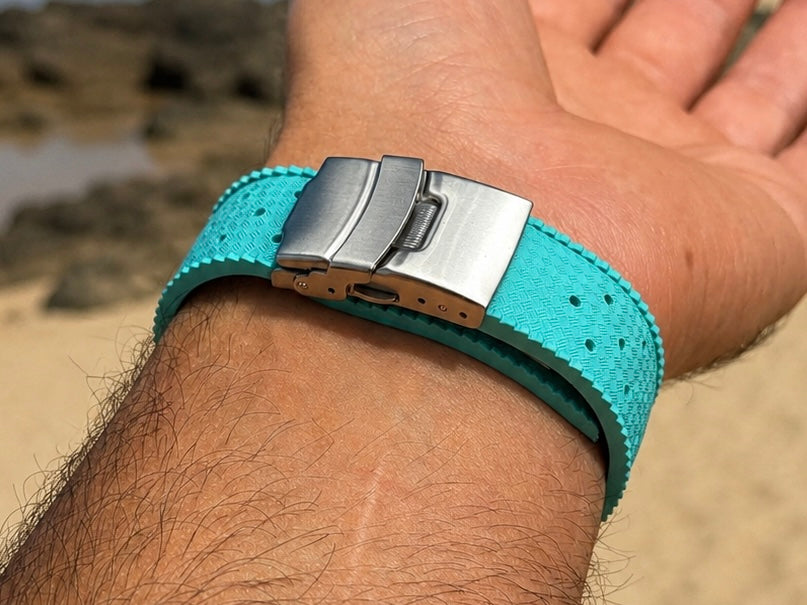 Bracciale per Orologio Masar Tropical in Gomma FKM / Fibbia Deployante – Sgancio Rapido - Universale - CTS