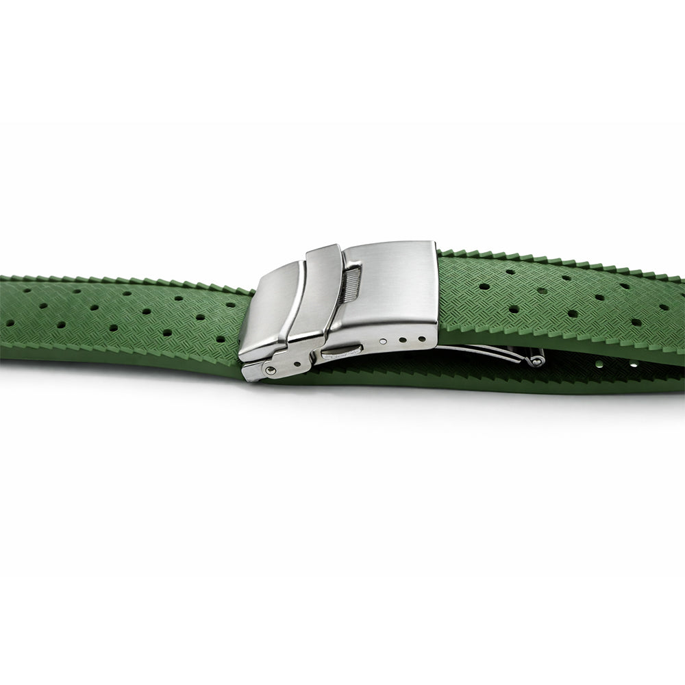 Masar Bracelet Montre Tropical en Caoutchouc FKM / Boucle Déployante – Libération Rapide - Universel