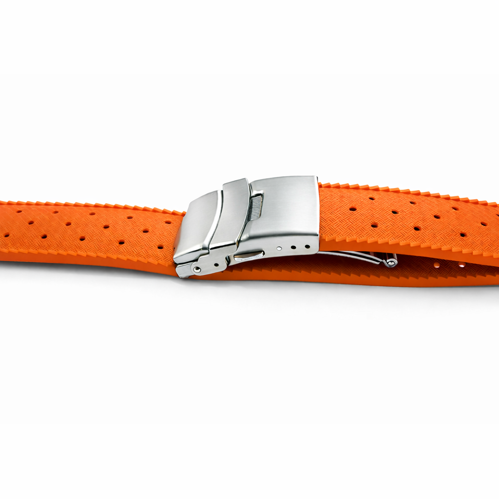 Masar Bracelet Montre Tropical en Caoutchouc FKM / Boucle Déployante – Libération Rapide - Universel