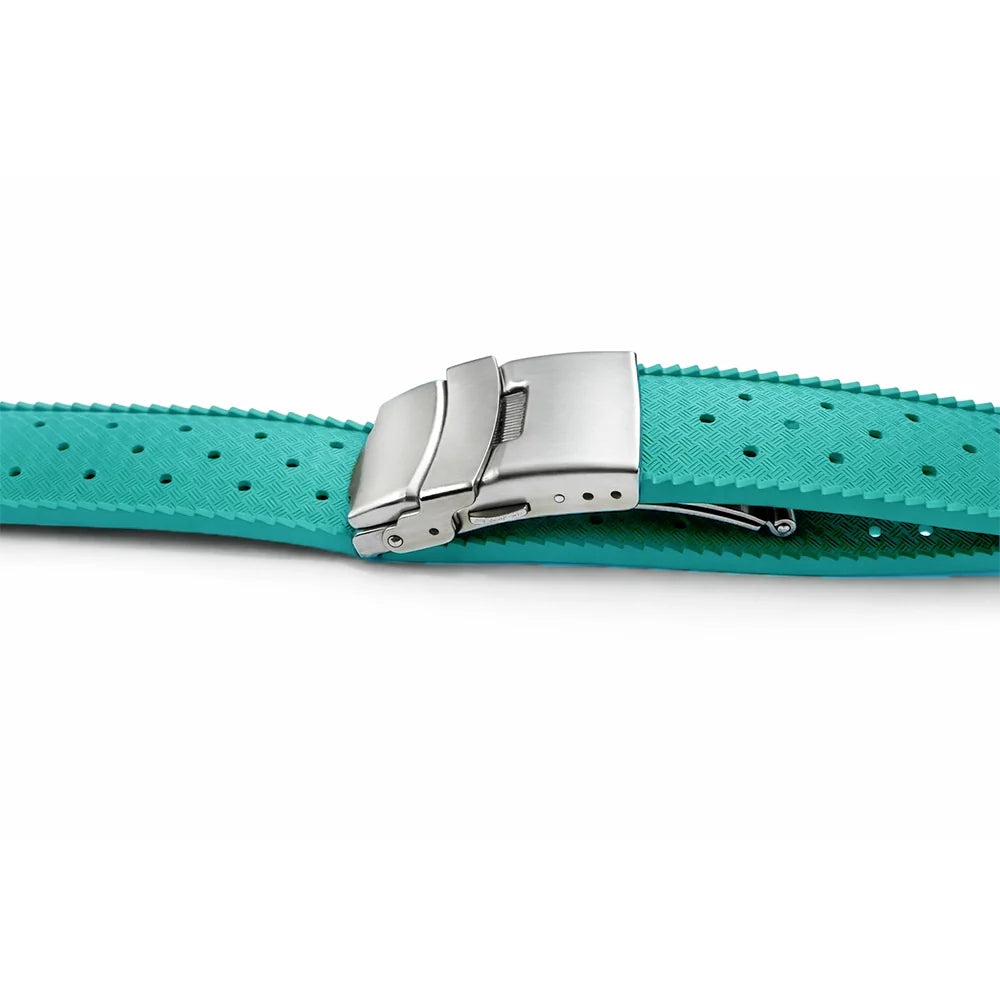Masar Bracelet Montre Tropical en Caoutchouc FKM / Boucle Déployante – Libération Rapide - Universel