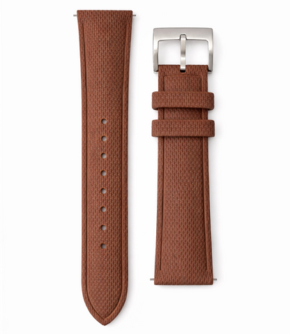 Masar Bracciale Orologio Gomma FKM - SAILCLOTH Finemente Testurizzato - Rapido - Fibbia Ad Ardiglione - Universale
