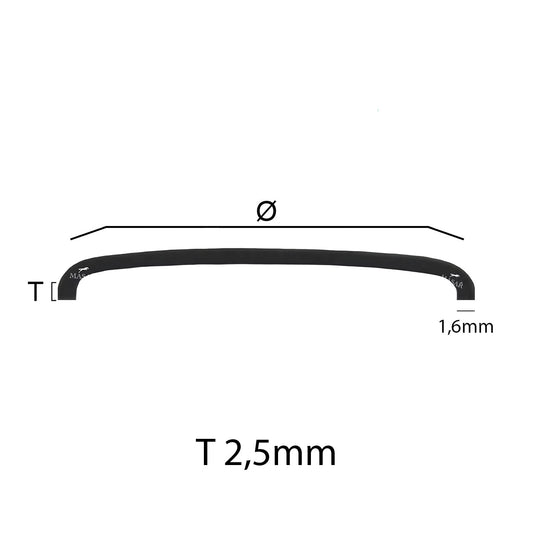 Swiss Acrylic Diver Watch Crystal - Chrome Ring - Domed - 2.5mm Thickness - 18.0mm to 26.9mm Diameter - 1 Piece