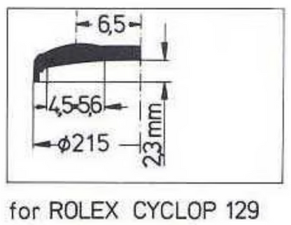 Verre de montre Swiss Compatible Rolex/Tudor Cyclope Ø 21,5mm à 29,7mm - Acrylique - 1 Pc