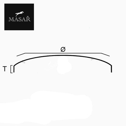 Misure Ø 102mm a Ø 176mm Spessore 2,0mm - Vetro Minerale per Orologio e Barometro Convesso Bombato - 1 Pz