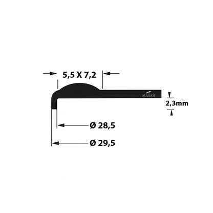 Masar Verre de montre Swiss Ø 29,5mm Compatible Rolex/Tudor 112 - Cyclope Acrylique - 1 Pc