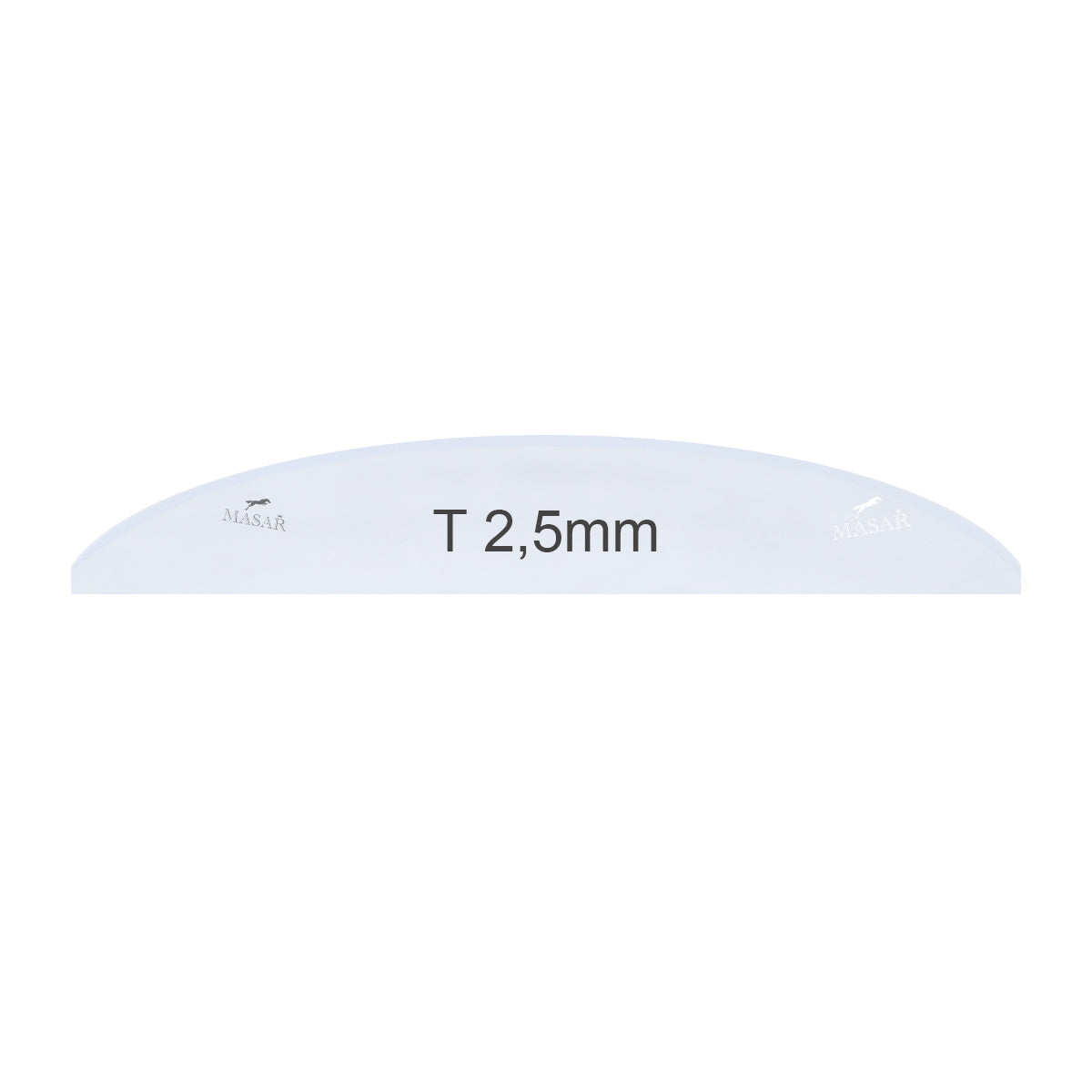 Masar Spessore 2,5 mm - Ø 23,5 mm a 50,0 mm Vetro per orologio - Piatto completamente bombato - Minerale rotondo - 1 pz