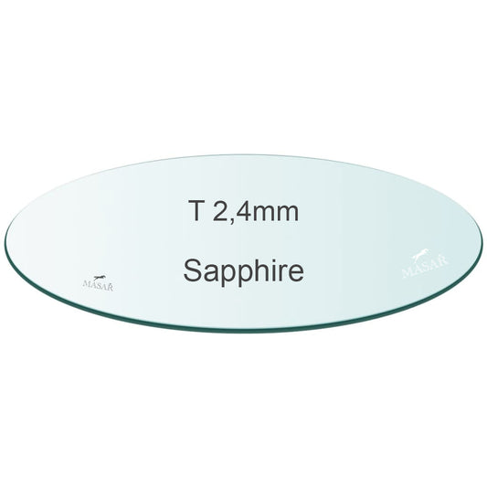Verre de Montre Premium Plat – Saphir Rond – Épaisseur 2,4mm - Ø 17,0mm à 45,0mm - 1 Pc