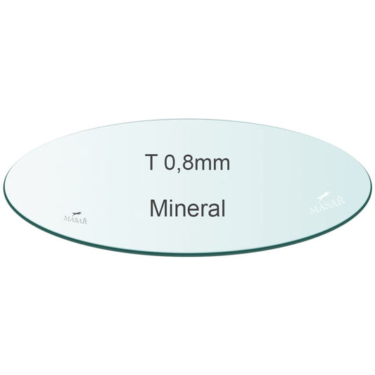 Masar Épaisseur 0,8mm -Verre de Montre -Minéral Plat Rond -Ø 10mm à 19,9mm - 1 Pcs