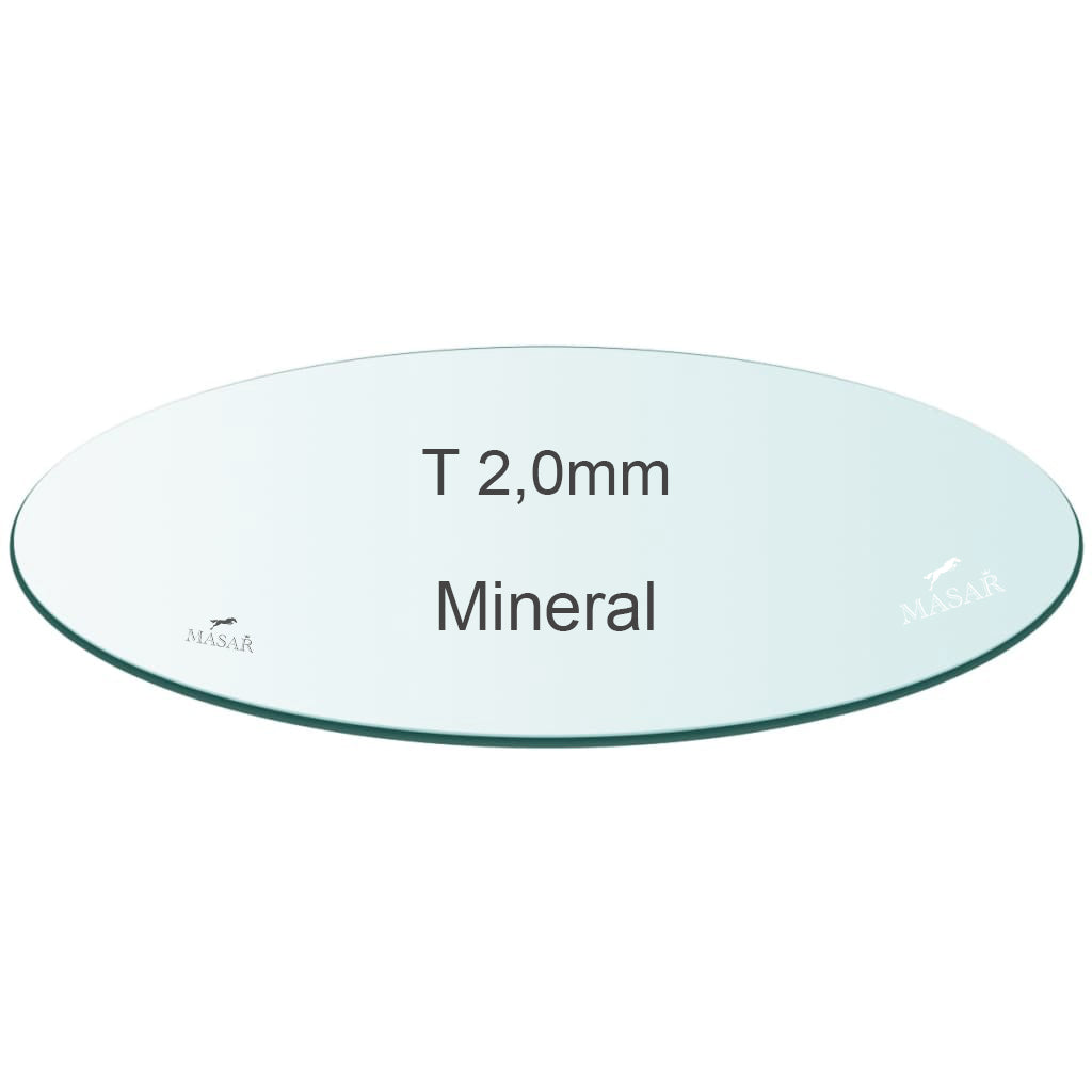 Masar Spessore 2,0mm 2mm - Vetro Orologio - Minerale Piatto Rotondo - Ø 36,9mm a 50,0mm - 1 Pz
