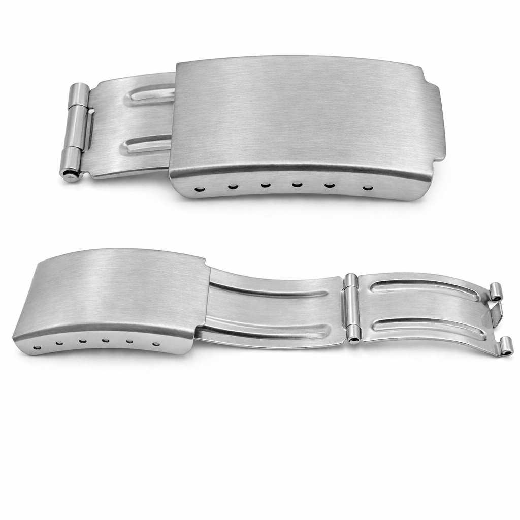 Boucle Déployante Vintage Acier Brossé - Bracelet Montre - 1 Pc