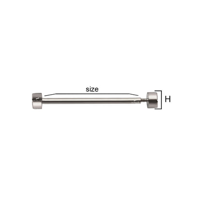 Masar Viti Argento - Barrette a vite per Bracciale Orologio - Ø 1,5mm - Acciaio Inox - Testa Piatta H Ø 3,5mm - 2 Pezzi