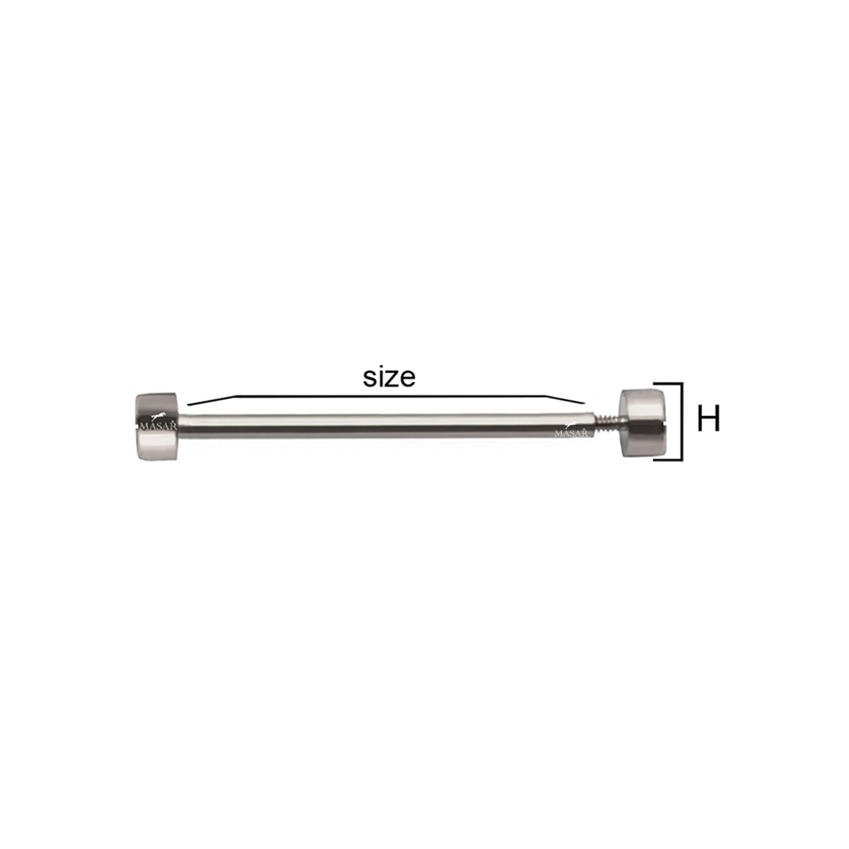 Masar Vis - Or Rose - Ø 1,5mm - Barrette à vis pour Bracelet de Montre - Acier Inoxydable – Tête H Ø 3,5mm - 2 Pcs