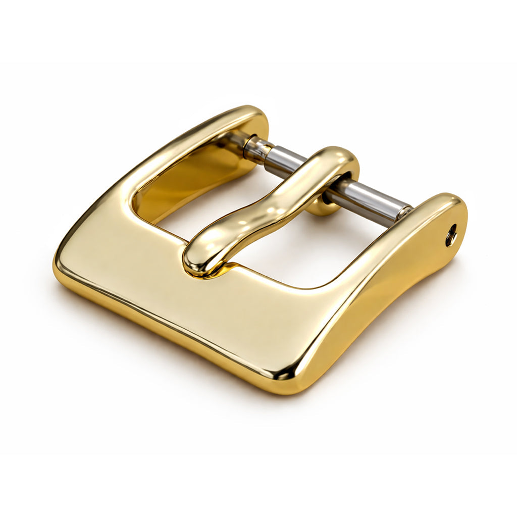 Masar Loop, Clasp Watch Bracelet - Polished Mirror Gold Aluminum | Pin Buckle 1.75mm - 1 Pc