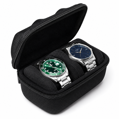 Écrin pour Montre – Boîte de Rangement de Voyage (Mousse EVA et Étui Nylon) - 1 Pc