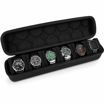 Écrin pour Montre – Boîte de Rangement de Voyage (Mousse EVA et Étui Nylon) - 1 Pc