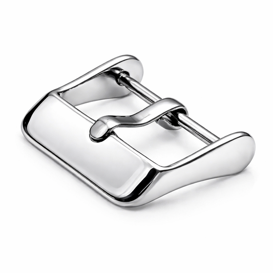 Boucle Chrome , Fermoir pour Bracelet Montre - Ardillon de 1,75mm - Profil avant arrondi et plus profond - 1 Pc