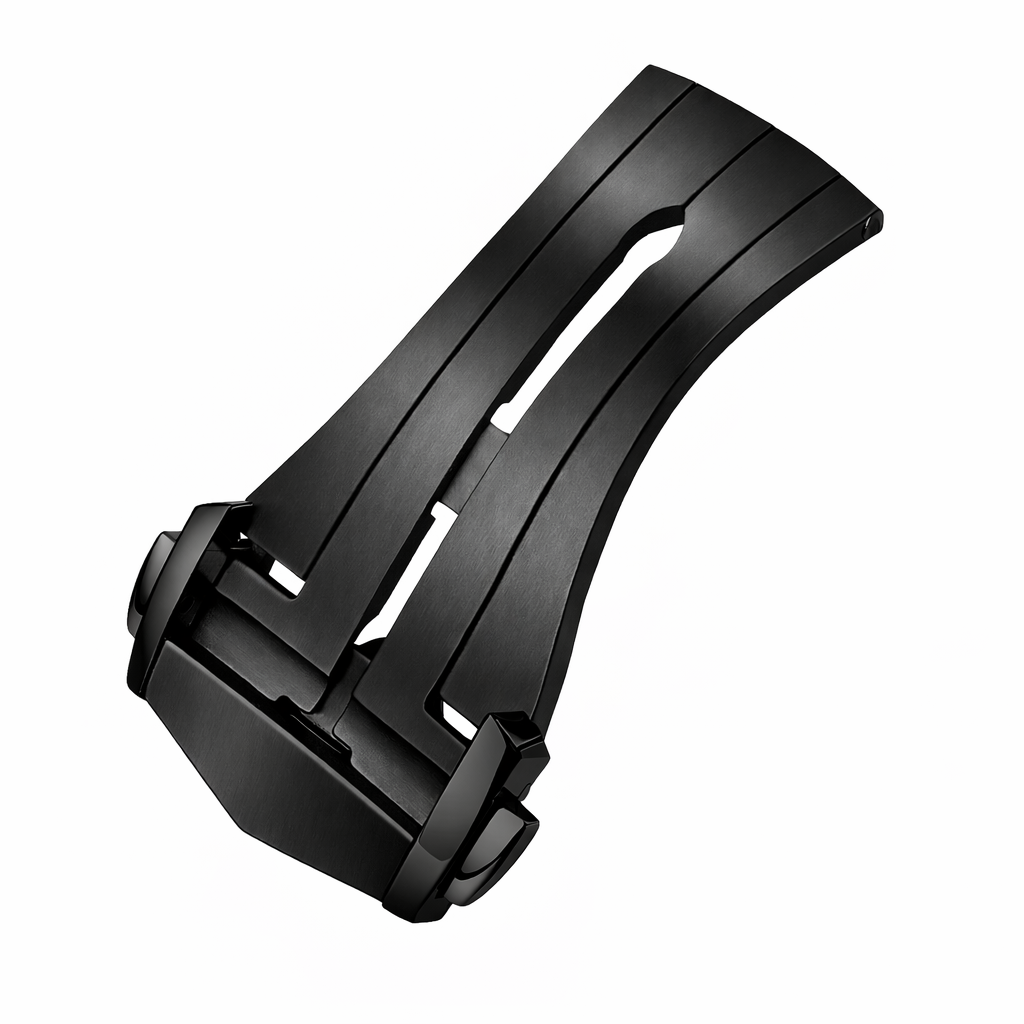 Masar Fibbia Déployante con Ardiglione Cinturino Orologio a Buchi – Chiusura Premium Acciaio – Spessore Cinturino ≤ 3,0mm – 1 Pz
