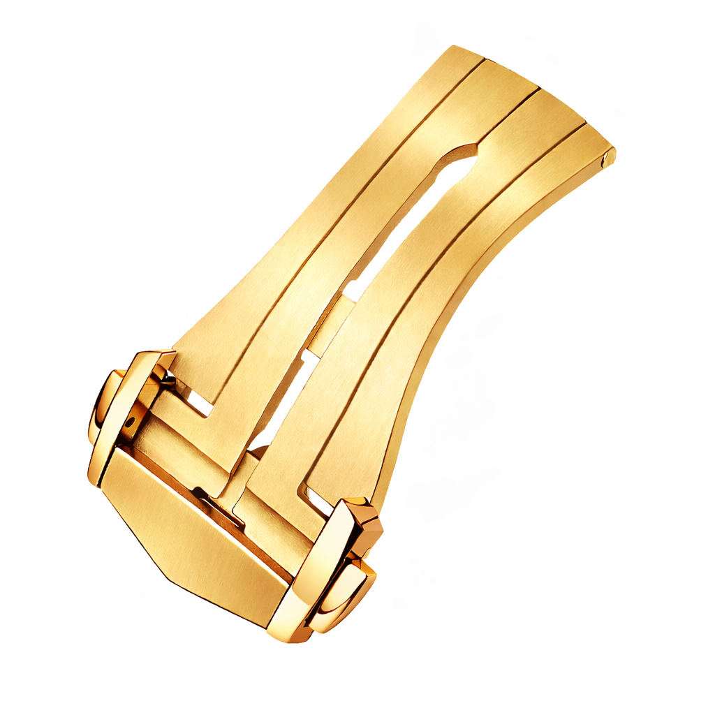 Masar Fibbia Déployante con Ardiglione Cinturino Orologio a Buchi – Chiusura Premium Acciaio – Spessore Cinturino ≤ 3,0mm – 1 Pz