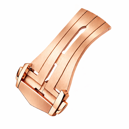 Masar Fibbia Déployante con Ardiglione Cinturino Orologio a Buchi – Chiusura Premium Acciaio – Spessore Cinturino ≤ 3,0mm – 1 Pz