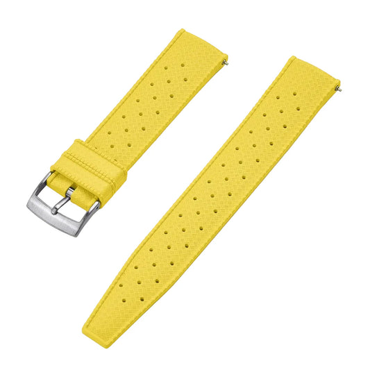 Masar Bracciale Orologio Tropicale in gomma FKM Giallo – Sgancio Rapido / Universale / Premium
