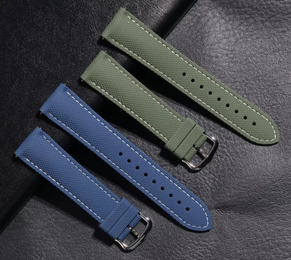 Bracelet de montre Rapide Premium - caoutchouc FKM - Motif Tissu - Universel