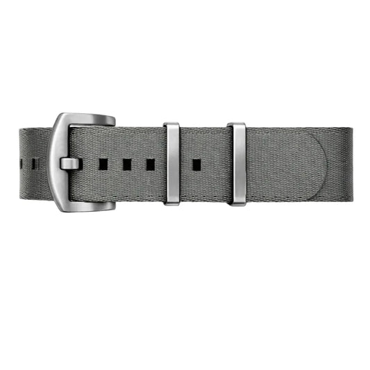 Men's Grey Nylon NATO Watch Strap / Satin Buckle - Flexible
