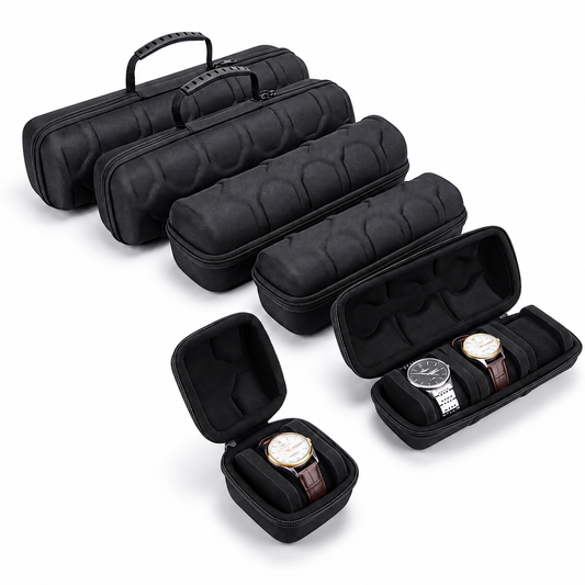 Écrin pour Montre – Boîte de Rangement de Voyage (Mousse EVA et Étui Nylon) - 1 Pc