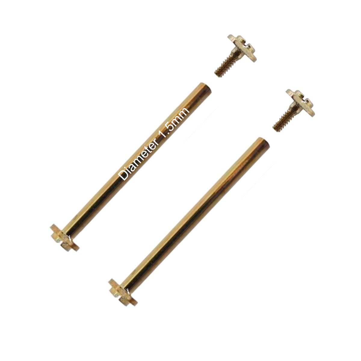 Vis Ø 1,5mm Or – Barrette à Vis Bracelet de Montre - Tête H Ø 3,0mm - 10mm à 30mm - 2 Pcs