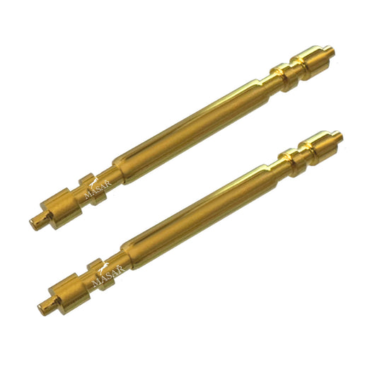 Pasador de resorte Masar Premium compatible con Rolex XR - 20 mm, oro, Ø 1,78 mm, acero inoxidable 316L, 2 unidades