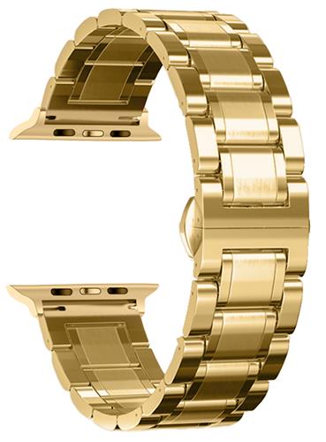 6 colores - Pulseras - Compatible con Apple Watch - Eslabones de acero inoxidable de 3 filas