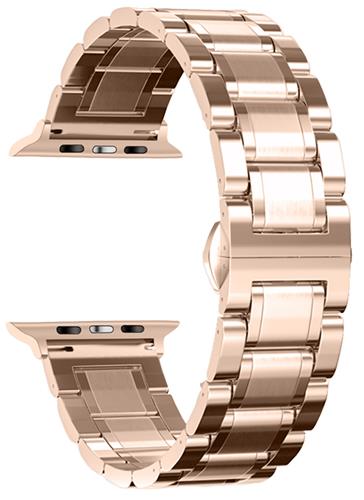 6 colores - Pulseras - Compatible con Apple Watch - Eslabones de acero inoxidable de 3 filas